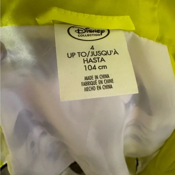 Disney Collection Boys Water Resistant Mickey Mouse Lightweight Raincoat, Sz. 4 - Picture 8 of 8